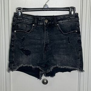 H&M Distressed Raw Hem Jean Shorts Size 4